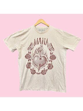 Mana Revolución de Amor Heart Dagger Rock Band Tee XL